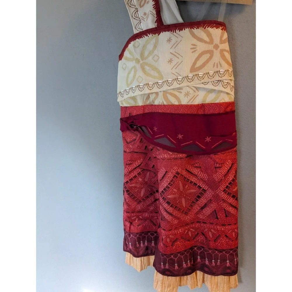 NEW Disney Moana 2 Girls Dress Costume Small Size‎ 4-6 Pretend Play Halloween - Picture 5 of 12